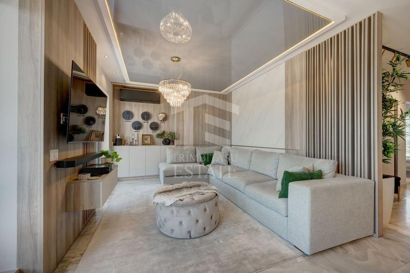 Penthouse cu 5 camere decomandat, mobilat în Mihai Bravu