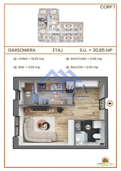 Apartament studio de vanzare | Direct dezvoltator | Comision 0% - 8
