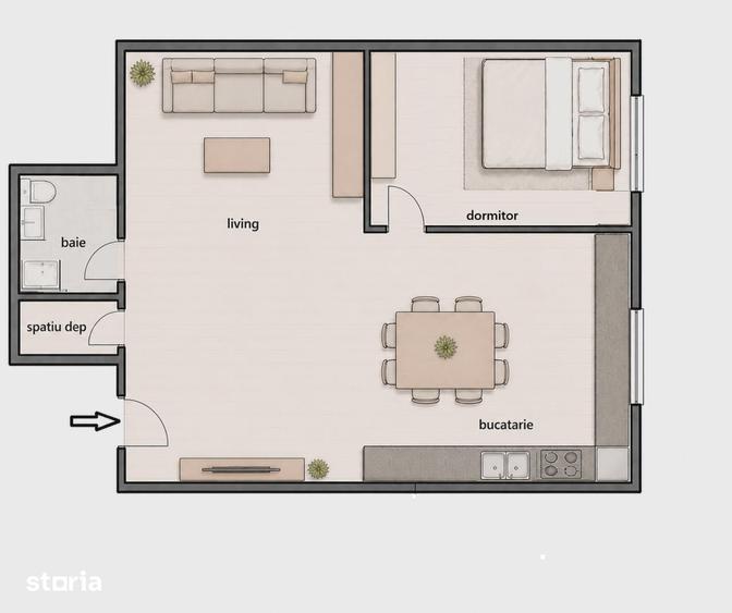 Apartament 2 camere de inchiriat, parcare, str Razoare Vivo Mall - 18