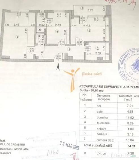 Apartament cu 2 camere decomandat în Poiana
