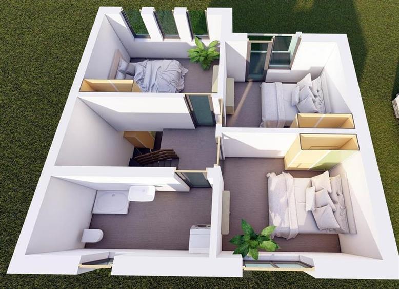Case insiruite , 4 camere , P+1E - central in Valea Lupului - 11