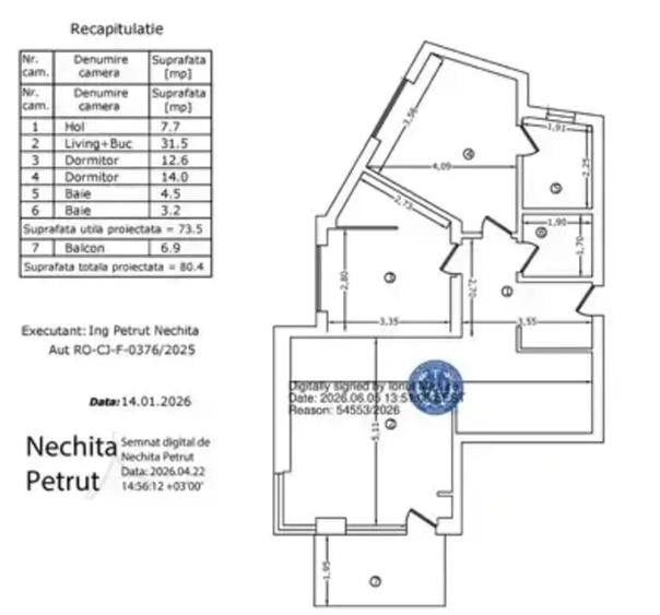 Apartament 3 camere 80,50mpI Metrou Bucur Obor IBloc nouIComision 0% I - 10