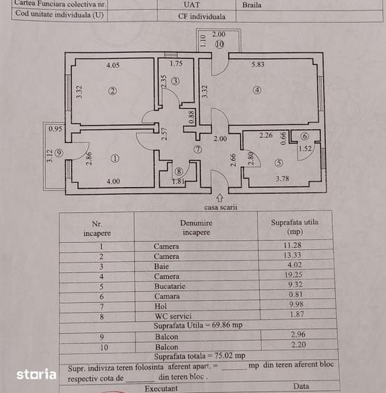 Apartament cu 3 camere, mobilat în Viziru 3