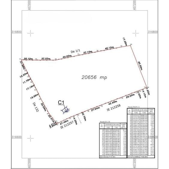 Teren agricol extravilan de 20656 mp, în Exterior Nord
