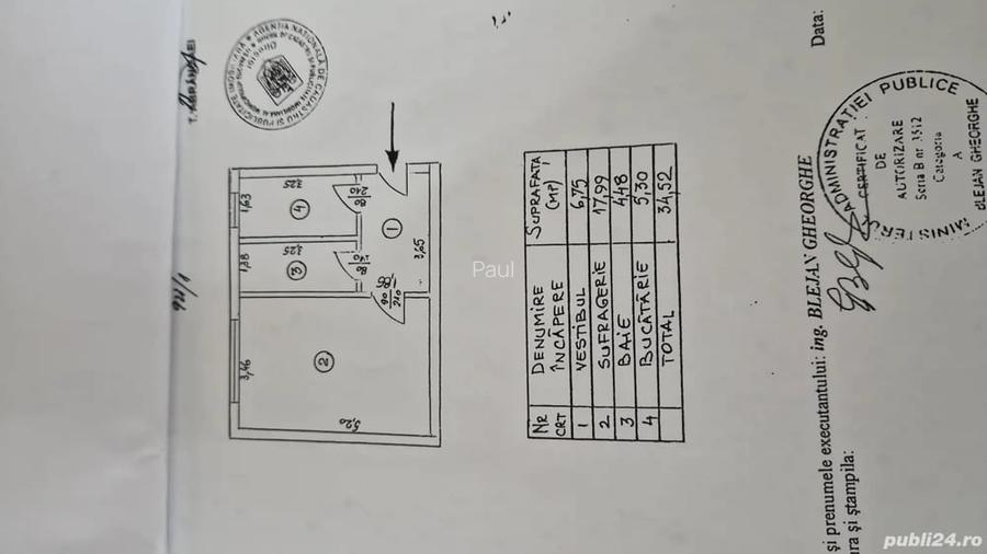 Vand garsoniera Bulevardul 1DECEMBRIE nr38