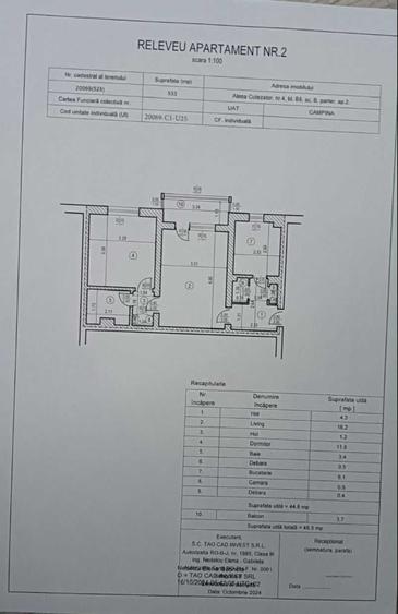 Apartament cu 2 camere semidecomandat în Central