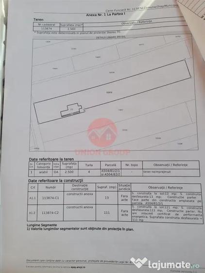 Casă cu 4 camere cu Teren 2500 Mp în Lazu