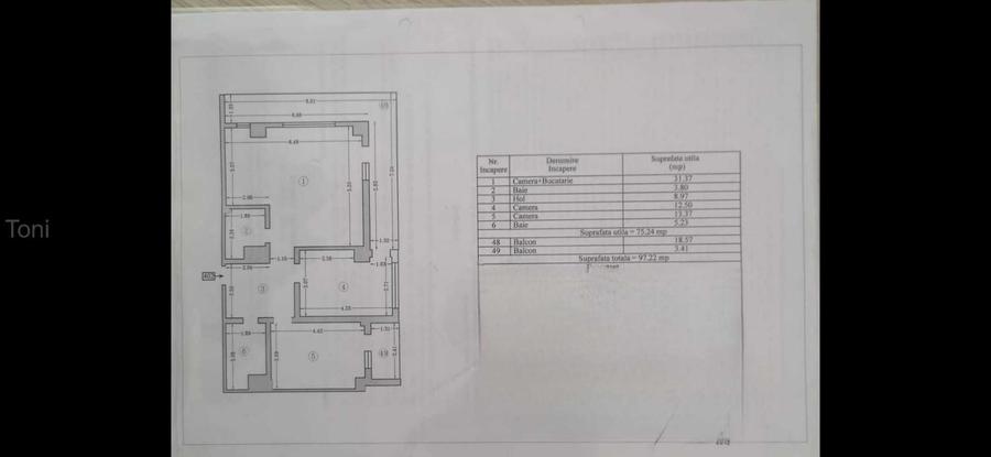 Apartament cu 3 camere decomandat în Nord