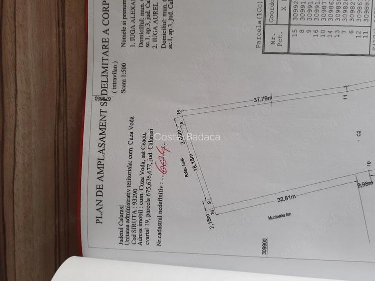 Teren de 1878 mp, în Ceacu