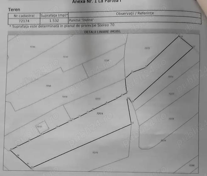 Teren de 1532 mp, în Glod