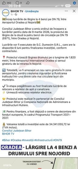 Teren 7,868mp, sensul giratoriu Aeroportul Oradea / DN E71 - 10