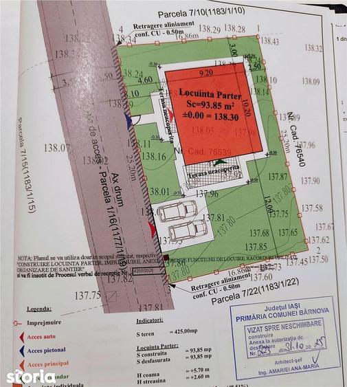 Casă cu 3 camere decomandat cu Teren 500 Mp în Bârnova