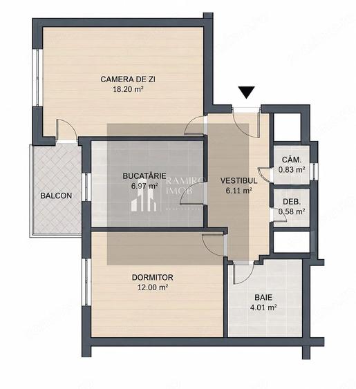 Apartament cu 2 camere decomandat în Giurgiului