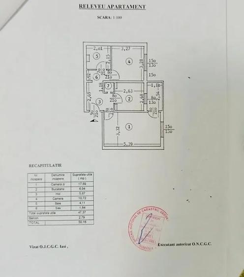 Apartament cu 2 camere decomandat în Nicolina