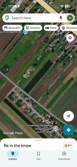 Teren Construcții intravilan de 4553 mp, în Tărtășești