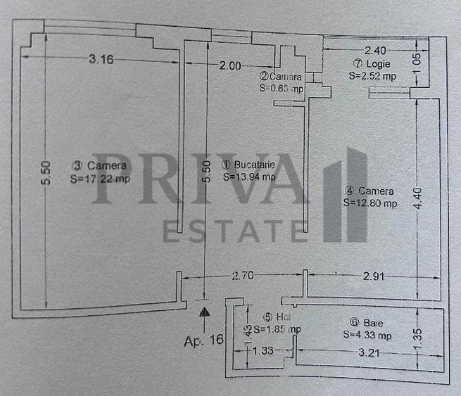 Apartament cu 2 camere decomandat, mobilat în Spitalul Județean