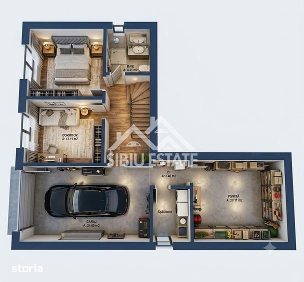 Casă cu 5 camere cu Teren 507 Mp în Central