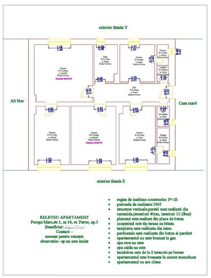 Apartament cu 4 camere decomandat în Peregu Mare