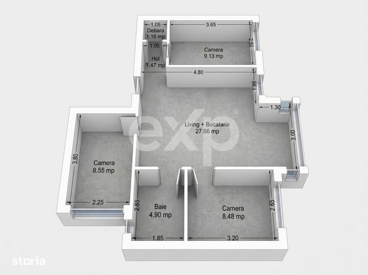 Apartament cu 4 camere în Mănăștur