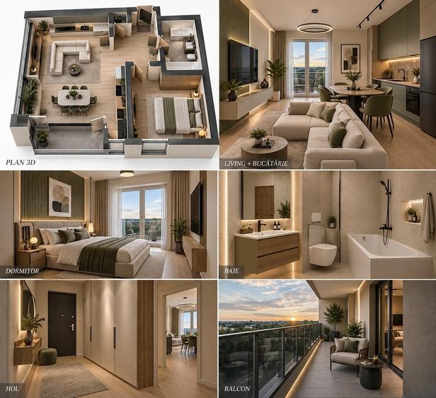 Apartament cu 2 camere decomandat în Păulești
