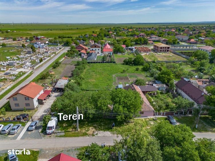 Teren intravilan 1.448 mp in Cerneteaz | Front 18,25 ml | Utilitati | - 12
