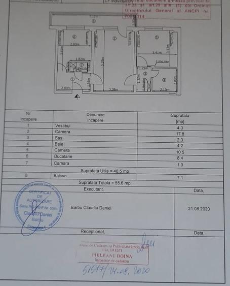Apartament cu 2 camere semidecomandat în Iancului