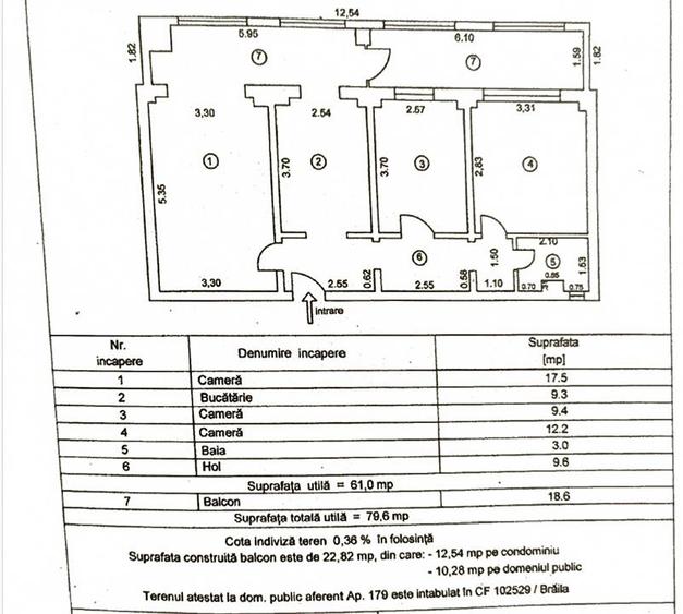 Apartament cu 3 camere decomandat în Viziru 3