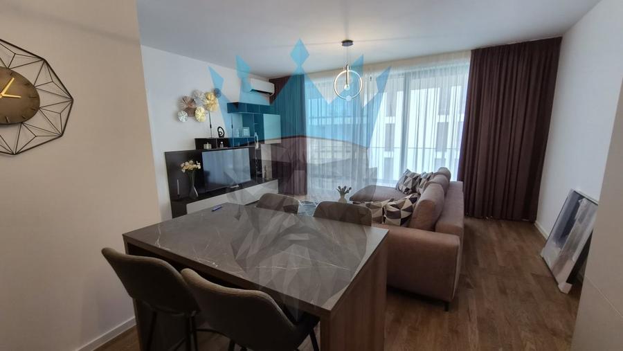 Apartament cu 2 camere semidecomandat, mobilat în Băneasa