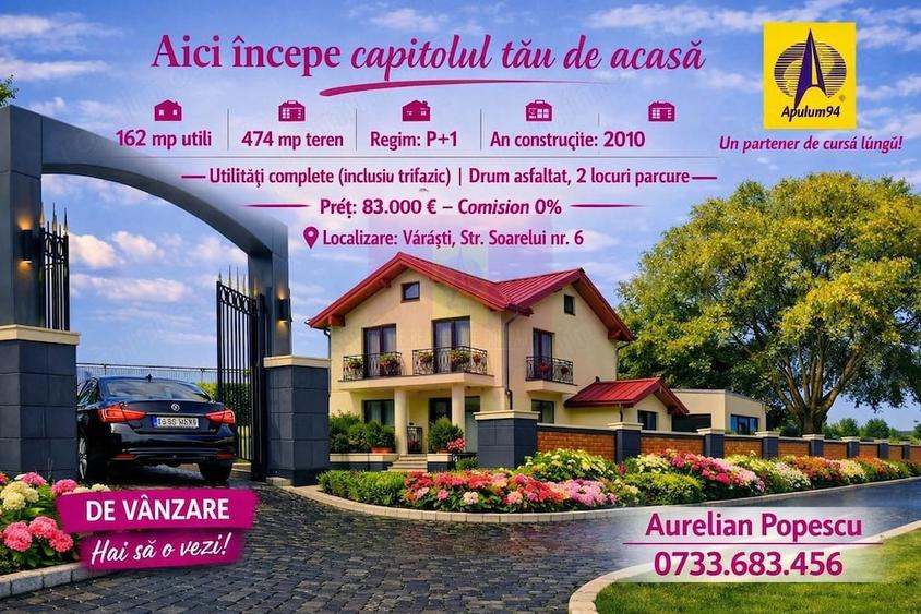 Casă cu 4 camere cu Teren 474 Mp în Vărăști