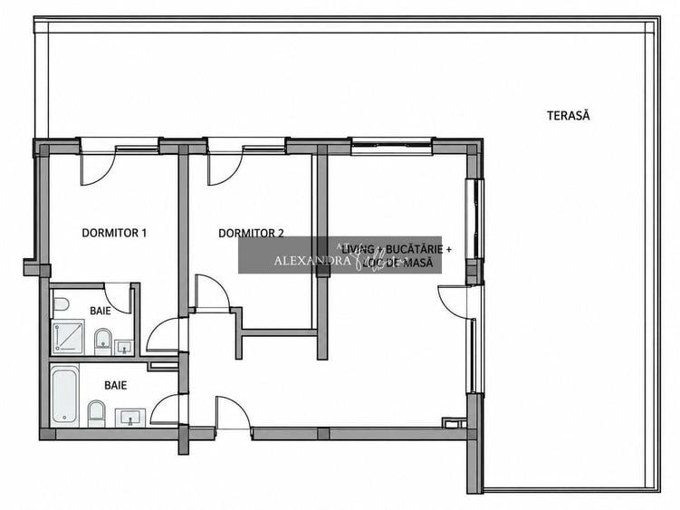 Apartament cu 3 camere în Florești