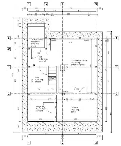 Casă cu 2 camere cu Teren 900 Mp în Central