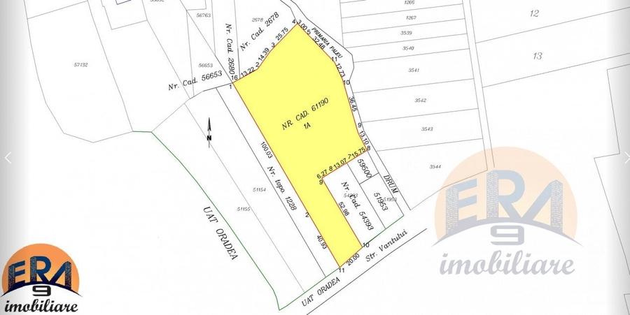 Teren Construcții intravilan de 6372 mp, în Oncea
