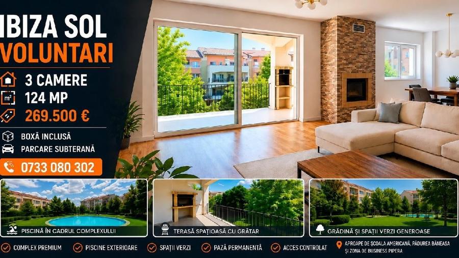 Apartament cu 3 camere decomandat în Nord