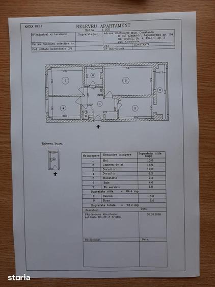 Apartament cu 3 camere decomandat în Tomis III