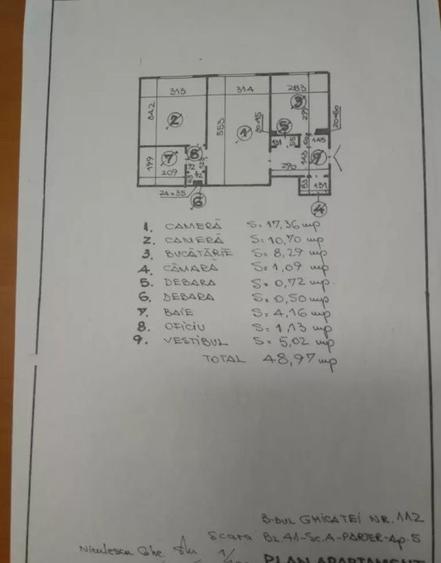 Apartament cu 2 camere semidecomandat, mobilat în Lacul Tei