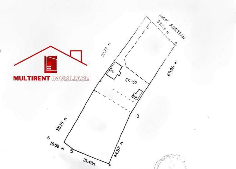 Casă cu 3 camere cu Teren 4429 Mp în Nufăru