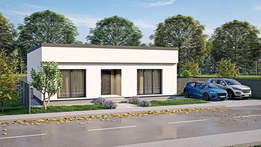 Casă individuală cu 3 camere cu Canalizare în Tărlungeni