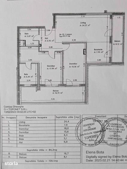 Apartament cu 3 camere | 84 mp | Scala Frunzisului - 2