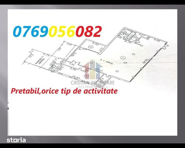 Spațiu comercial, de 333 mp, în Gării