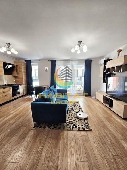 Apartament cu 2 camere nedecomandat, mobilat în Pipera