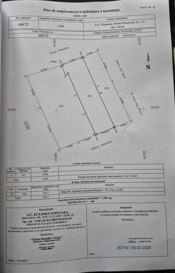 Teren de 2002 mp, în Central