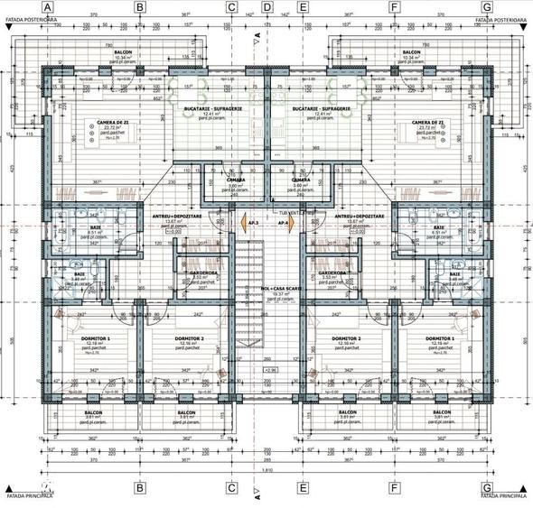 Apartament 3 camere 2 bai,in bloc NOU, 110mp - 1