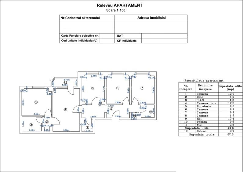 Apartament cu 4 camere în Berceni
