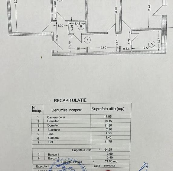 Apartament cu 3 camere decomandat în Exterior Vest