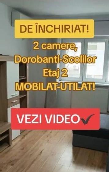 Apartament cu 2 camere decomandat în Dorobanți