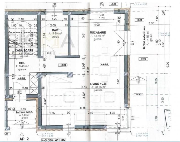 Duplex cu 4 camere cu Canalizare în Dâmbul Rotund