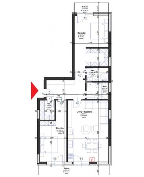 Apartament cu 3 camere decomandat în Trivale