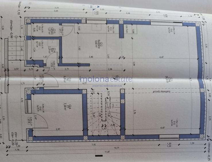 Casă individuală cu 4 camere cu Canalizare în Exterior Est