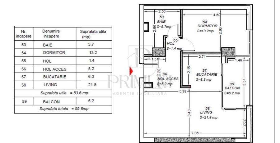 Apartament cu 2 camere în Circumvalațiunii