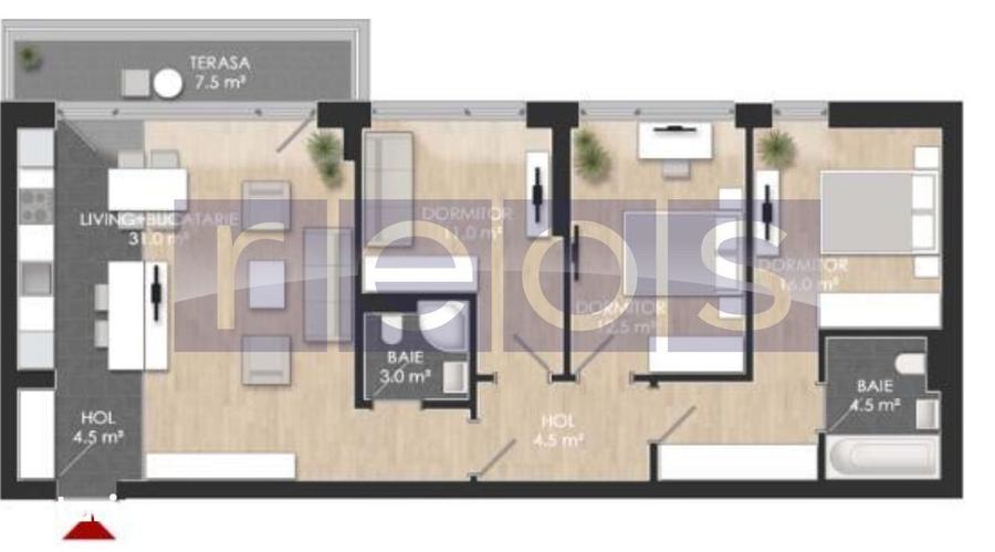 VANZARE 4 CAMERE | TERASA | STRAULESTI | PISCINA PRIVATA A COMPLEXULUI - 10